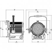 Arri St-2 2000w Studio Fresnel With Stand Mount (120-240 Vac)