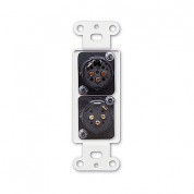 Rdl Ds-xlr2 Decora Wall Plate With Xlr 3-pin Female & 3-pin Male Connectors (stainless Steel)