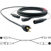 Pro Co Sound Ec13 Siamese Twin Ac And Audio Combo Cable (10')