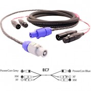 Pro Co Sound Ec7 Siamese Twin Ac And Audio Combo Cable (75')