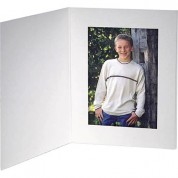 Collector's Gallery White Contemporary Portrait Folder With Plain Border For 5 X 7