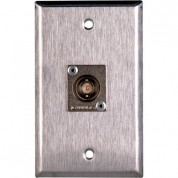 Tecnec 1-gang Wall Plate With Canare 12g-sdi Bnc Female Connector (stainless Steel)