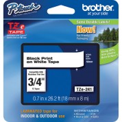 Brother Tze241 Laminated Tape For P-touch Labelers (black On White, 0.75