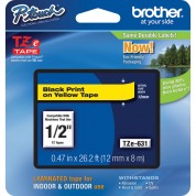 Brother Tze631 Laminated Tape For P-touch Labelers (black On Yellow, 0.5