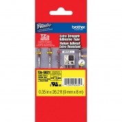 Brother Tzes621 Tape With Extrastrength Adhesive For P-touch Labelers (black On Yellow, 3/8