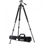 Miller Ds-10 Dv Fluid Head And Solo Aluminum Tripod With Pan Handle And Bag