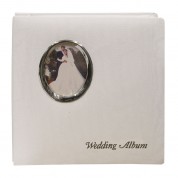 Pioneer Photo Albums Wf5781-st Oval Framed Wedding Album (silver Oval Frame With Inscribed 