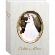 Pioneer Photo Albums Wfm46-gt Oval Framed Wedding Album (gold Frame With Inscribed 