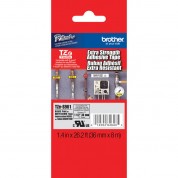 Brother Tzes961 Tape With Extrastrength Adhesive For P-touch Labelers (black On Matte Silver, 1.4