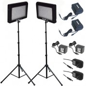 Bescor Led-95dk Dual Led Light Kit With Extended Batteries