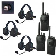 Eartec 3-user Sc-1000 Two-way Radio With Xtreme Shell Mount Ptt Headsets