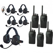 Eartec 5-user Sc-1000 Two-way Radio With Xtreme Inline Ptt Headsets