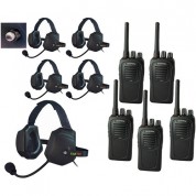 Eartec 5-user Sc-1000 Two-way Radio With Xtreme Shell Mount Ptt Headsets