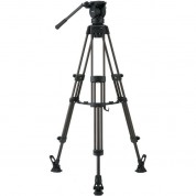 Libec Lx7 M Tripod With Pan And Tilt Fluid Head And Mid-level Spreader