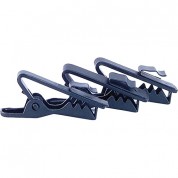 Windtech Tc-7 Set Of Three Tie Clips For 1 To 2mm Lapel Microphones (black)