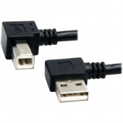 Startech 3' (0.9m) A Male Right Angle To B Male Right Angle Usb Cable (black)