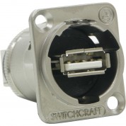 Switchcraft Eh Series Usb A Female To Usb B Female Connector (nickel Finish)