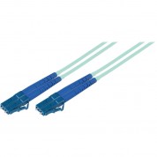 Camplex Premium Bend Tolerant Om3 Multimode Duplex Lc To Lc Fiber Patch Cable (49.2', Aqua)