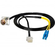 Camplex 6' Lemo Pbw To Duplex Lc Fiber & 6-pin Amp Reverse Gender Inline Breakout Cable