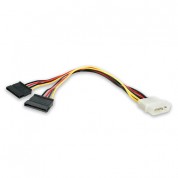 Startech Lp4 Male To 2x Sata Power Cable Y Adapter (1')