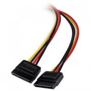 Startech Lp4 Male To 2x Sata Power Cable Y Adapter (1')