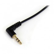 Startech 3.5mm Trs Right-angle Male To 3.5mm Trs Straight Male Cable (black, 3')