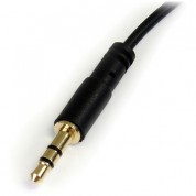 Startech 3.5mm Trs Right-angle Male To 3.5mm Trs Straight Male Cable (black, 3')