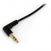 Startech 3.5mm Trs Right-angle Male To 3.5mm Trs Straight Male Cable (black, 6')