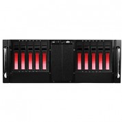 Istarusa 4u 10-bay Stylish Storage Server Rackmountable Chassis Kit With Hot-swap Cage (red Hdd Handles)