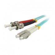 Comprehensive 10gb Lc/st Duplex 50/125 Multimode Fiber Patch Cable (aqua, 16.4')