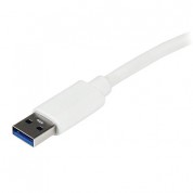 Startech Usb 3.0 To Gigabit Ethernet Adapter Nic With Usb Port (white)