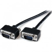 Startech Low-profile Hd15 Male To Male Thin Coax Monitor Vga Cable (15', Black)