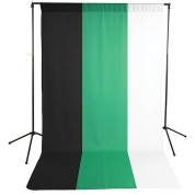 Savage Economy Background Support Stand With White, Black And Chroma Green Backdrops