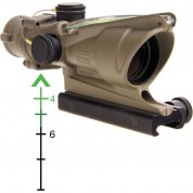 Trijicon 4x32 Acog Riflescope With Ta51 Mount (green Chevron Dual-illuminated Reticle)