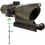 Trijicon 4x32 Acog Riflescope With Ta51 Mount (green Chevron Dual-illuminated Reticle)