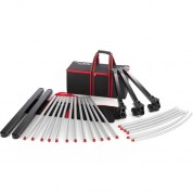 Acebil Tr-480c Track Rail System With 90-degree Curved Set, Dolly, And Cases