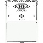 Fsr Ips-av921d A/v Hd-15 To 5-bnc & 3.5mm Stereo To Solder Cup Insert (labeled, White)