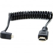 Atomos Coiled Right-angle Micro-hdmi To Hdmi Cable (11.8 To 17.7