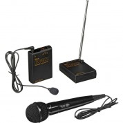 Azden Wms-pro+i Vhf Camera-mount Wireless Omni Lavalier Microphone System With Handheld Mic For Smartphones (169 & 170 Mhz)