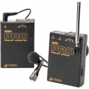 Azden Wlx-pro+i Vhf Camera-mount Wireless Omni Lavalier Microphone System For Smartphones (169 & 170 Mhz)