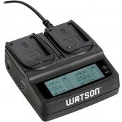 Watson Duo Lcd Battery Charger Kit With 2 Battery Adapter Plates For Np-95 And Db-90