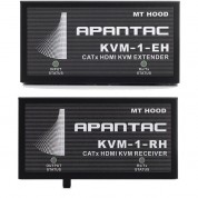 Apantac Single Port Dvi-d/usb Over Catx Kvm-1-ed Extender & Kvm-1-rd Receiver Set