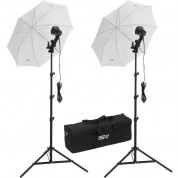 Smith-victor K22u-a 2-light 1200w Portable Case Kit With Umbrellas (120-240vac)