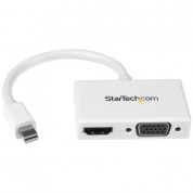 Startech 2-in-1 Mini Displayport To Hdmi/vga Travel Adapter Converter (white)