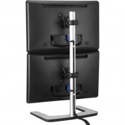 Atdec Visidec Vfs-dv Freestanding Vertical Mount For Dual Monitors (silver)