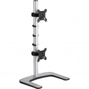 Atdec Visidec Vfs-dv Freestanding Vertical Mount For Dual Monitors (silver)