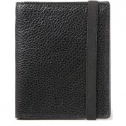 Barber Shop Fringe Leather Passport And Memory Card Holder (black)