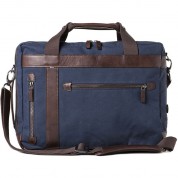 Barber Shop Undercut Convertible Camera Bag (canvas & Leather, Blue & Dark Brown)