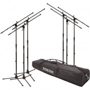 On-stage Msp7706 Euroboom Microphone Stand Bundle With Bag (6 Stands)