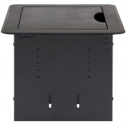 Kramer Table Mount Modular Multi-connection Box With Tilt-up Lid (black Sand-blasted Anodized Aluminum Top)